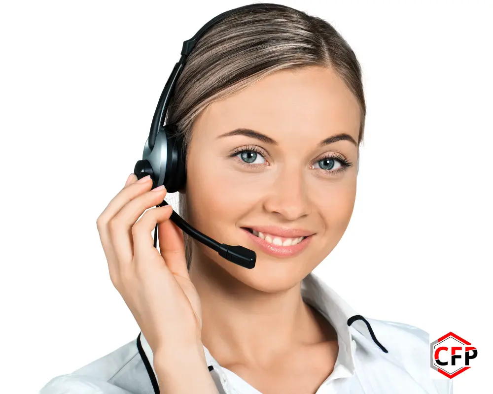 Mujer operadora de call center, para contacto