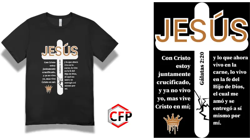 Suéter negro Jesús Rey y León, símbolo de poder y gloria.